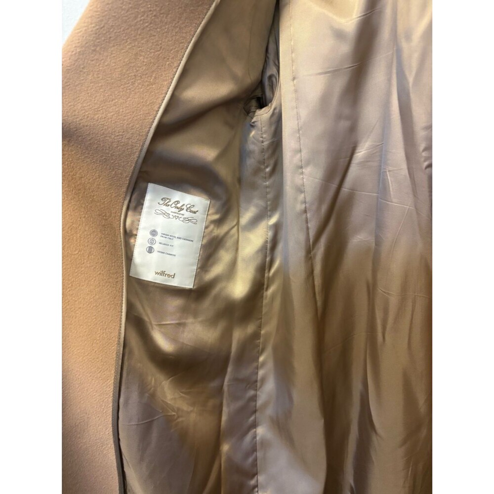 Like New Aritzia The Only Coat - Wool Cashmere Coat in Saville Brown Size Medium - Picture 5 of 8